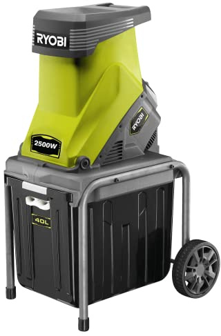 RYOBI 2.500 W Elektro-Häcksler RSH2545B, Schneidbacken 45 mm, Fangbox mit 40 l Fassungsvermögen 95