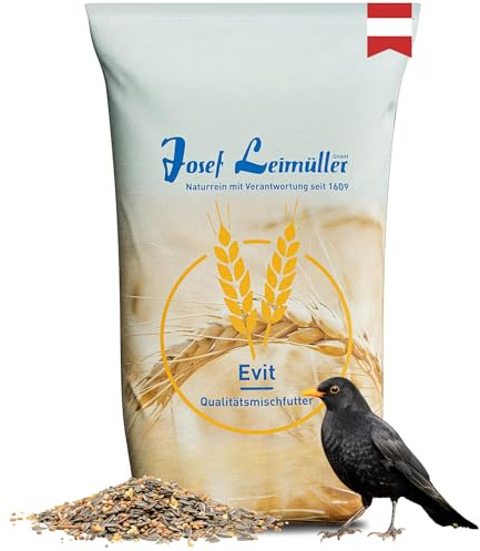 Leimüller Wildvogelfutter Ganzjährig 25kg Streufutter Wildvögel Gartenvögel | Mit Sonnenblumenkerne, staubfrei, energiereich, Ganzjahresfutter für Wildvögel