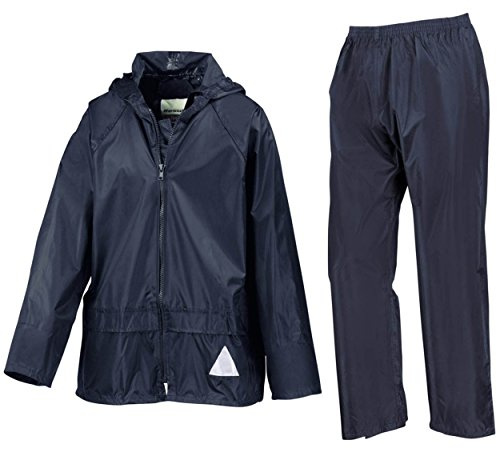 Result 2er Set Kinder Regenjacke und -hose, marine blau(XL /11-12)