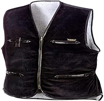texxor Unisex Vega Arbeitsweste Vega, gefütterte Breitcordweste schwarz M (1er Pack)