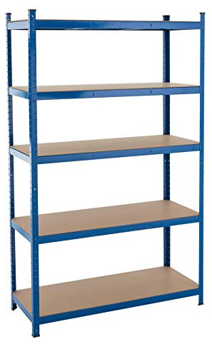 ESTEXO Lagerregal Steckregal Schwerlastregal Kellerregal Regal verzinkt Werkstattregal Werkbank Regal Blau 200x120x50cm | 875kg
