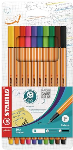 STABILO - Fineliner - point 88-10er Pack - Standardfarben