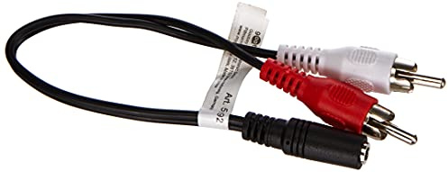 goobay 3,5 mm Klinke zu Cinch-Audio Adapterkabel, 0,2 m, für Receiver, Verstärker, Lautsprecher-Boxen - 50092