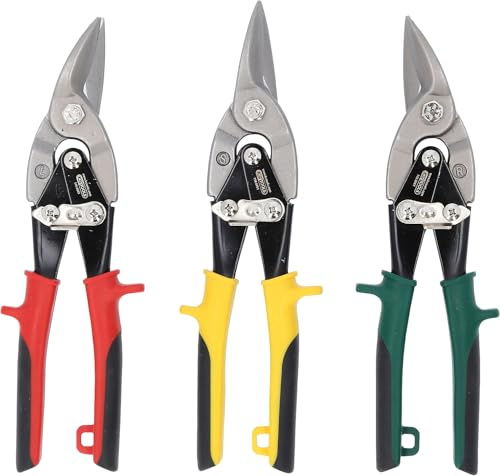 KS Tools 118.0050 Hebel-Blechdurchgangsscheren-Satz, 3-tlg.
