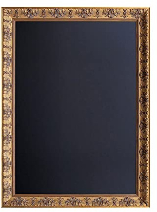 Kreidetafel Antik mit Barockrahmen in Gold, 100 x 80 cm