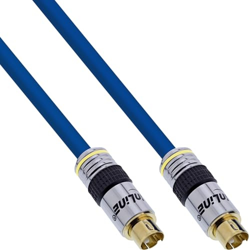 InLine 89954P S-VHS Kabel, PREMIUM, vergoldete Stecker, 4pol mini DIN Stecker / Stecker, 10m
