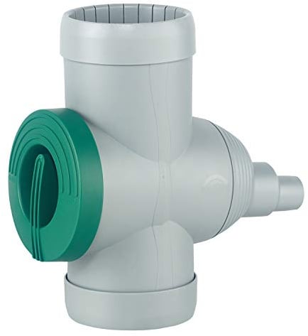 Regenwasserfilter Regensammler Inox mit Edelstahlsieb und Absperrhahn braun für Fallrohre Ø 68 - 100 mm zum Befüllen von Regentonnen