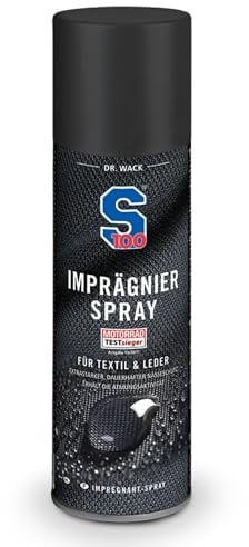 DR. WACK - S100 Imprägnierspray 300 ml - Imprägnierung Motorradbekleidung - Schutz vor Nässe, Ausbleichen & Verdunstungskälte - Imprägniermittel für Textilien & Leder - Hochwertige Motorradpflege