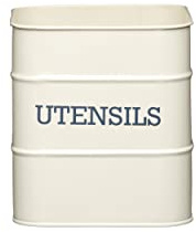 KitchenCraft Living Nostalgia, Utensilienhalter, Metall, 15 x 16 cm, creme antik