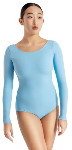 Capezio Damen Langarm-Trikot Gymnastikanzug, Hell, blau, XL