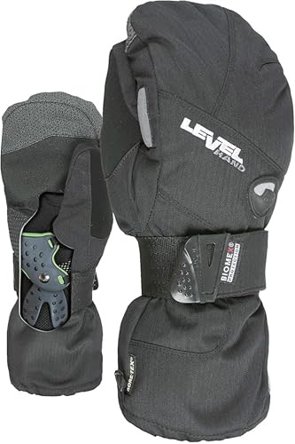 Level Half Pipe Gore-Tex - Snowboard Handschuhe, Thermohandschuhe Winter Herren mit Verstellbarem Riemen und Stulpe, Ski- und Winterhandschuhe Herren Wasserdicht, Atmungsaktiv für Snowboard - 1 Paar