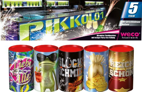 WECO Tischfeuerwerk 5er Pikkolo I Set Kat.F1 - Sachsenfeuerwerk