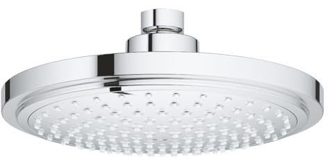 GROHE Euphoria Cosmopolitan, Kopfbrause 1 Strahlart | Rain Strahl wie Sommerregen, Antikalk-Düsen für kalkfreie Brausenoppen, einfache Montage (chrom, 27492000)