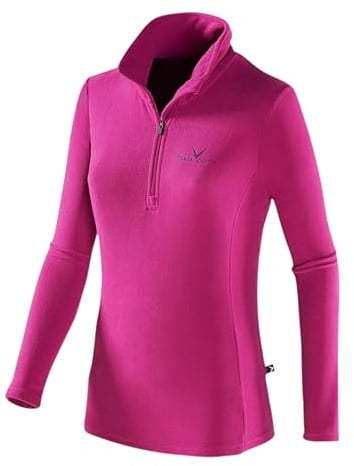 BLACK CREVICE Damen Fleece-Skirolli I Ski-Pullover für Damen in verschiedenen Farben & Größen I Damen-Funktionsshirt I Damen Skirolli mit Reißverschluss I Midlayer aus 100% Microfleece