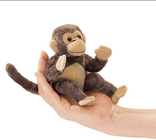 Folkmanis Monkey Finger Puppet, Braun