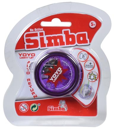 Simba 107230569 - YoYo Light-um, 3-Fach Sortiert, es Wird nur EIN Artikel geliefert, mit Licht Effekt, Freilauf, Ersatzschnur, ab 5 Jahre, Random Model