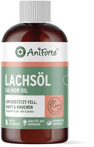 AniForte Lachsöl Hunde & Katzen 500ml – Natürlich & reich an Omega 3, in echter Lebensmittelqualität ohne Zusätze, frisch abgefüllt, Barf Ergänzung