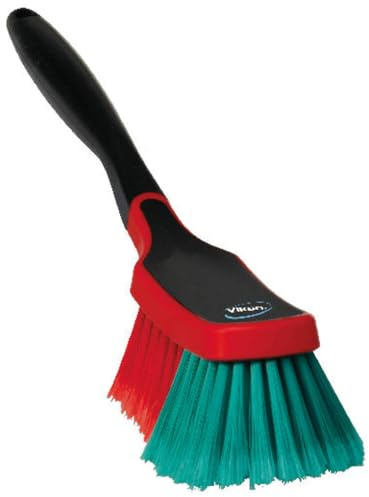 Vikan 525252 Multibürste/Felgenbürste, 310 mm x 290 mm, Weiche gesplisste Borsten, Schwarz – Premium-Bürste zur Felgenreinigung