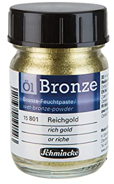 Schmincke - Öl-Bronze, 50 ml, für schillernde Metalleffekte auf Ölbildern, sowie vorgrundierten Untergründen wie z.B. Holz, Metall, Gips