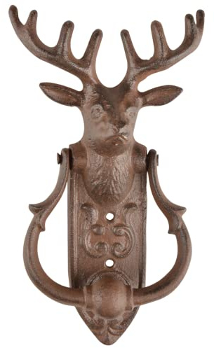 Esschert Design db78 Rustikal Gusseisen Türklopfer Deer