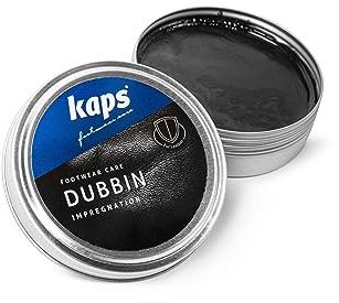 Kaps Dubbin, Hochwertiges Lederfett für Schuhe, zur Lederpflege und Imprägnierung, Natürliches Fett für Taschen und Stiefel, 3 Farben (Schwarz, 50ml)