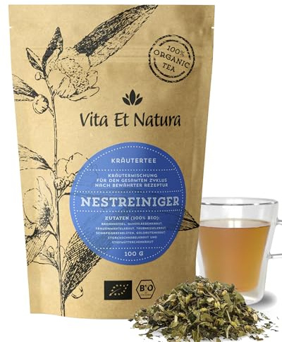 Vita Et Natura® BIO Nestreiniger Tee – Loser Kräutertee nach bewährter Rezeptur für den gesamten Zyklus – 100% biologisch und naturbelassen