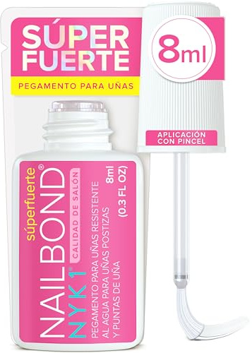 NYK1 NailBond Nagelkleber Für Kunstnägel Extra Stark (8ml) Pinsel On Nagelkleber Für Tips, Press On Nails Und Acrylnägel Nagel Kleber - Nagelkleber Für Eingerissene Nägel Anti-Pilz Nail Glue