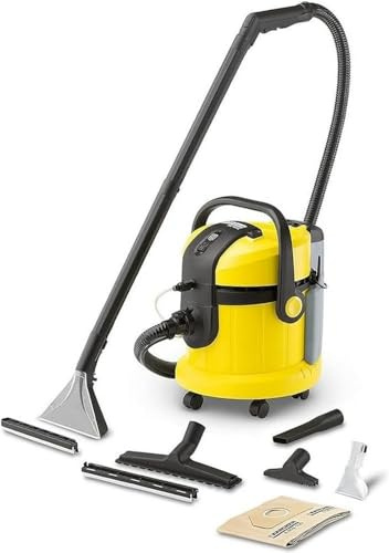 Karcher SE 4002 Waschsauger (2- in-1 integrierter Sprühschlauch, extra Waschdüse zur Polsterreinigung, 230 mm Arbeitsbreite, Sprühdruck 1 bar, Sprühmenge 1 l/min), Schwarz, Gelb