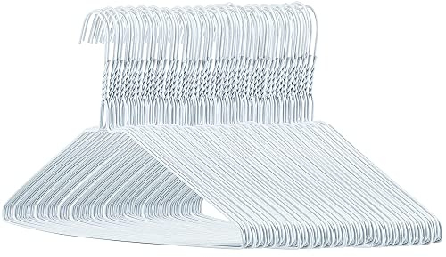 Hangerworld - Drahtkleiderbügel, Drahtstärke 2,3mm, 100 Stück - Weiß -41cm