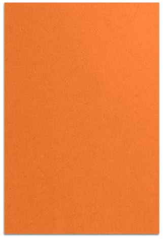 Bindekarton/Deckblatt/Rückblatt, orange 240 g/m² DIN A4, 100 Stück in Lederstruktur - Einbanddeckel für Bindungen, Umschlagmaterial