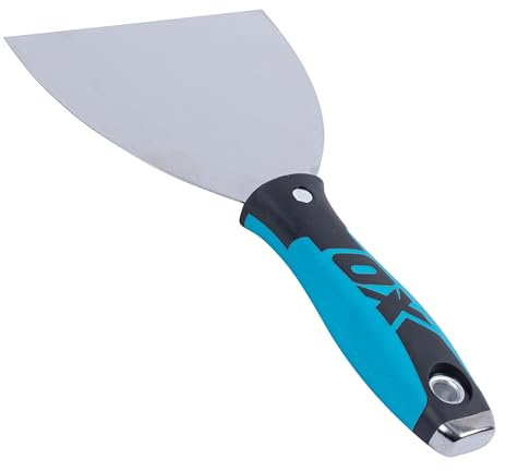 OX Pro Kittmesser Spachtel 127mm – DURAGRIP Edelstahl Hammerende | Profi-Spachtel 127mm – flexible Edelstahlklinge, DURAGRIP Softgriff, Hammerende, ideal für Trockenbau & Verputzen