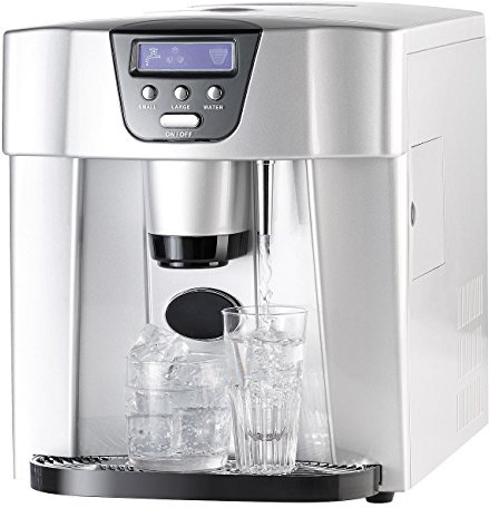 Rosenstein & Söhne Eiswürfelspender: Eiswürfelmaschine EWS-2300, Eis- und Wasserspender (Eiswürfelmaschine Wasseranschluss, Eiswürfelmacher, Ice)
