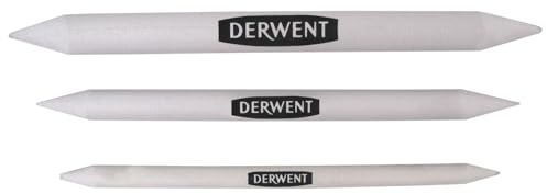 Derwent Papierwischer zum Mischen & Verwischen, 3er-Set, Reispapier, Paper Stump, Professionelle Qualität, 2300561