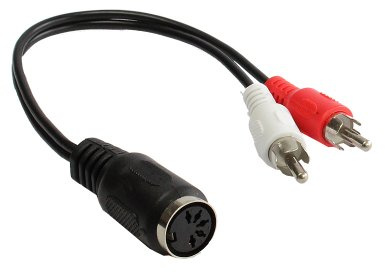 Audio Adapter 5-pol DIN Buchse / 2 Cinch Stecker