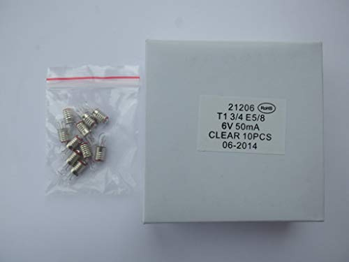EGB 10x Mini-Gluehlampe 6V, Fassung E5, 50mA