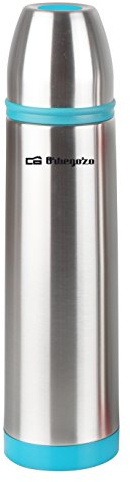 Orbegozo TRL 370 Thermosflasche für heiße und kalte Temperaturen, Edelstahl, 350 ml, türkis
