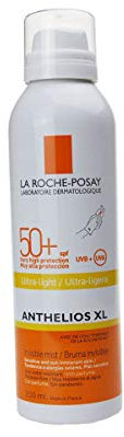 La Roche Posay Anthelios Transparentes Spray, Körper-Spray mit LSF 50+, Sonnenspray bei zu Sonnenallergie neigender und empfindlicher Haut, Mattierender, sehr wasserfester Sonnenschutz, 200 ml