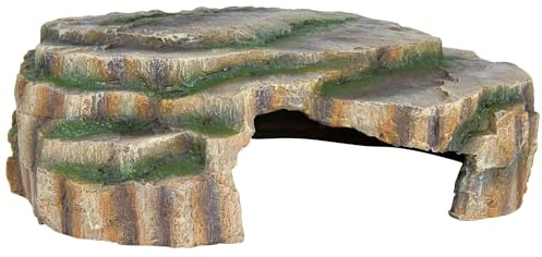 TRIXIE Reptilienhöhle in Regenwaldoptik - idealer Rückzugsort - für Terrarien und Aquarien geeignet - 30 x 10 x 25 cm - Polyharz -