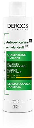 VICHY Anti-Schuppen Pflegeshampoo für trockenes Haar, 6 Wochen Anti-Rückfall-Wirkung, Frei von Parabenen, Mit Selendisulfid und Salicylsäure, Dercos Anti-Schuppen, 200 ml