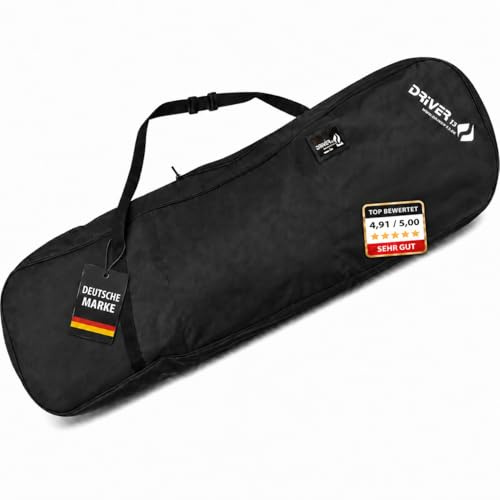 Driver13 Snowboardtasche Snowboardbag 155 cm, Boardbag für Transport und Aufbewahrung, Reißverschluss, schwarz