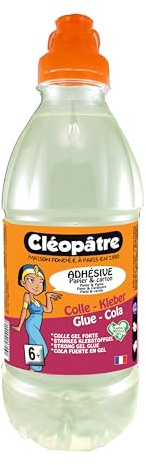 Cléopâtre - Transparentkleber Stark Klebend - Gelkleber Ideal für Papier und Pappe, Schularbeiten ab 6 Jahren - Nachfüllpackung - 500g