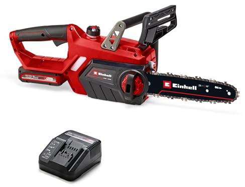 Einhell Akku-Kettensäge GE-LC 18/25-1 Li Kit (1x 3,0Ah) | PXC | 18 V | 23 cm Schnittlänge | 4,5 m/s Schnittgeschwindigkeit | autom. Kettenschmierung | 3,0 Ah Akku & Ladegerät