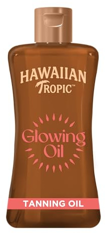 Hawaiian Tropic | Glowing Tanning Oil Sonnenöl, 200 ml, tropischer Duft mit Vitamin E, vegan