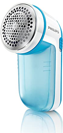 Philips Fusselrasierer – Fusselentferner für Kleidungsstücke, geeignet für alle Textilien, 2 Höheneinstellungen, batteriebetrieben (2X AA-Batterien inkl.), blau (GC026/00)