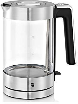 WMF Lono Wasserkocher Glas 1,7 Liter, Glaswasserkocher mit Kalkfilter, kabellos, 3000 Watt, edelstahl matt