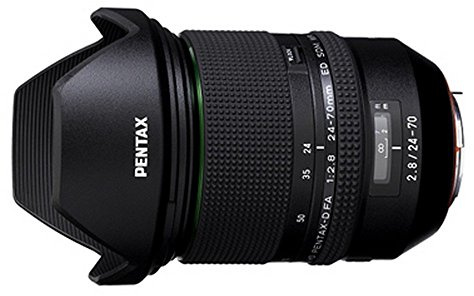 HD PENTAX-D FA 24-70 mm F2.8ED SDM WR Hochleistungs-Standardzoomobjektiv 24 mm Ultraweitwinkel Wetterbeständige Konstruktion Außergewöhnliche Abbildungsleistung ED-Glas Asphärisches Objektiv schwarz