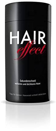 Hair Effect – Volles Haar in Sekunden! Premium Streuhaar 26g | Schütthaar zur Haarverdichtung und Ansatzkaschierung | Authentischer Look in Sekunden für Männer und Frauen (Schwarz)