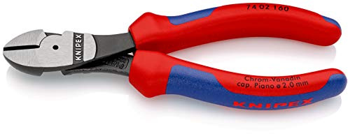 KNIPEX Kraft-Seitenschneider mit Mehrkomponenten-Hüllen 160 mm, 74 02 160