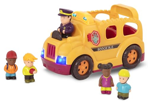 B. toys - Boogie-Bus - Interaktiver gelber Schulbus - Lichter und Geräusche - Spielzeug-Schulbus für Kleinkinder, Kinder - Fahrer und Passagiere - 18 Monate +