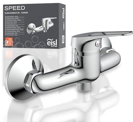 EISL NI168SCR SPEED Duscharmatur, Badarmatur mit Einhebelmischer, problemloser Anschluss an Standard-Brauseschlauch, Mischbatterie, Brausebatterie, Chrom